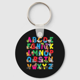 Porte-clés Animaux De L'alphabet Abcs Zoo Enfants Garçons Fil