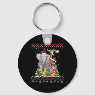 Porte-clés Animaux forestiers Idée de Noël Enfants Jungle Ani