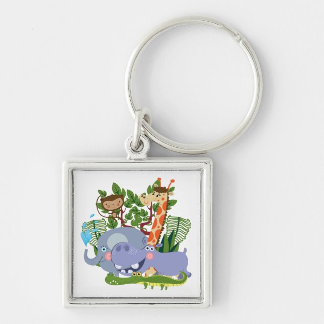 Porte-clés Animaux mignons de safari (Devant)