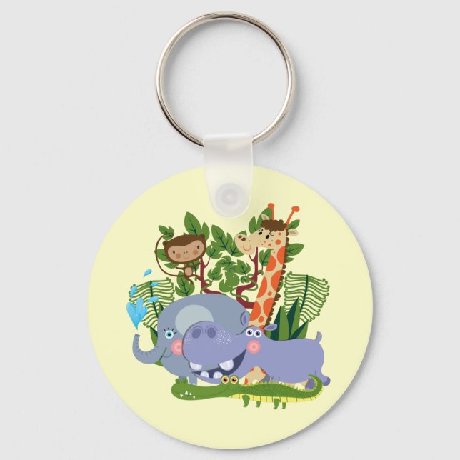 Porte-clés Animaux mignons de safari (Recto)
