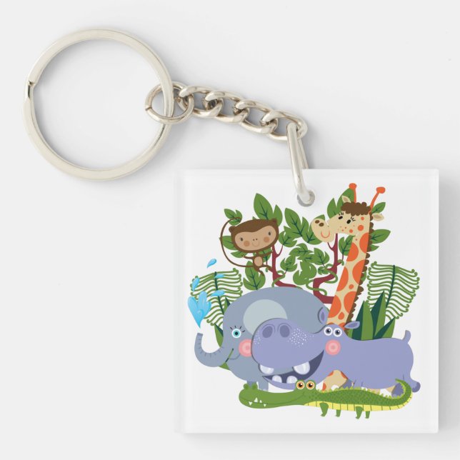 Porte-clés Animaux mignons de safari (Devant)