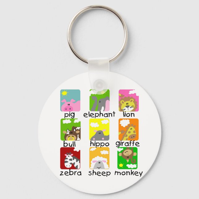 Porte-clés Animaux sur les tee-shirts et cadeaux de parade (Recto)