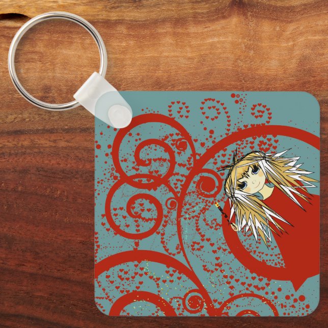 Porte-clés Anime Amour - Personnaliser - (Recto)
