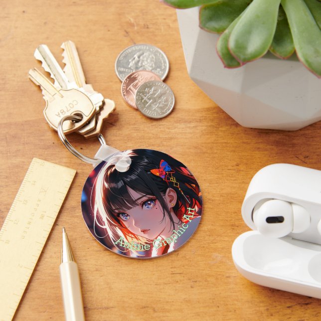 Porte-clés anime cute girl design (Bureau)