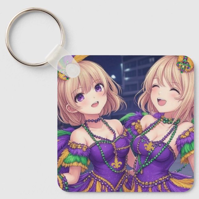 Porte-clés Anime Girls Mardi Gras (Recto)