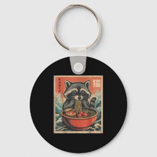 Porte-clés Anime Raccoon Ramen Japonais Drôle Kawaii Cadeaux 