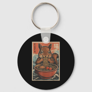 Porte-clés Anime Squirrel Ramen Japonais Kawaii Cadeaux Pour