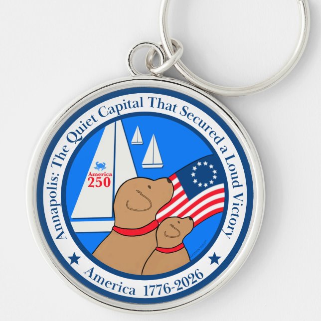 Porte-clés Annapolis 250e anniversaire de l'Amérique (Devant)