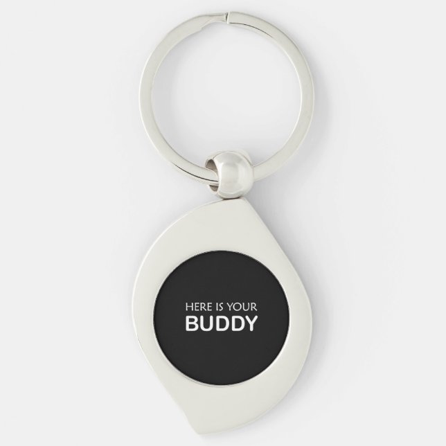 Porte-clés Anneau à clé Buddy moderne - porte - clé minimalis (Devant)