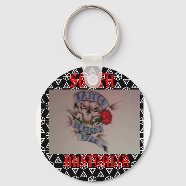 Porte-clés anneau de clé de la page de modèles de tatouage (Recto)