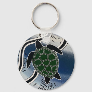 Porte-clés anneau de clé de la tortue marine autochtone