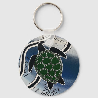 Porte-clés anneau de clé de la tortue marine autochtone
