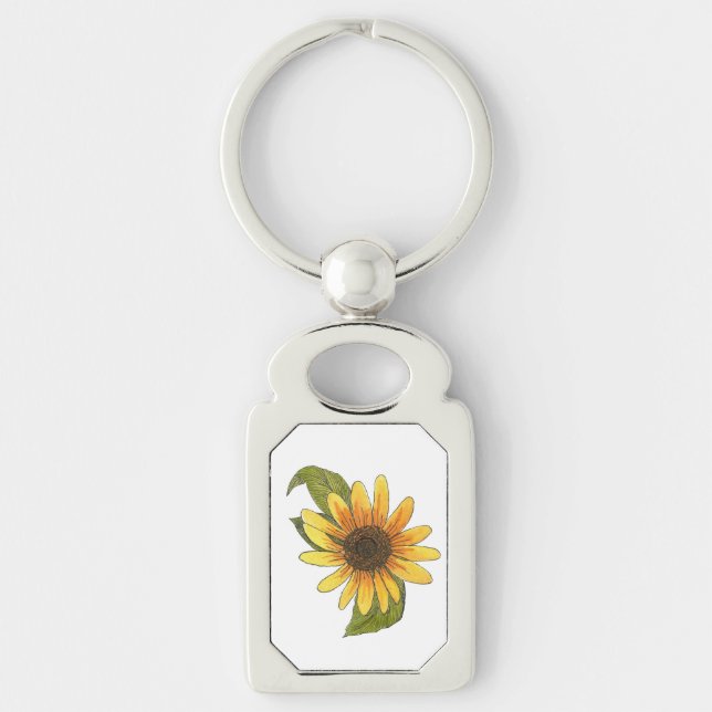 Porte-clés Anneau de clé de tournesol (Devant)