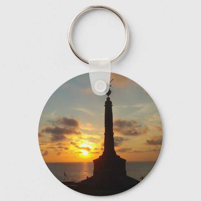 Porte-clés Anneau de clé du coucher de soleil d'Aberystwyth (Recto)