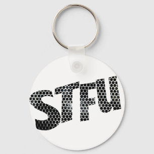 Porte-clés Anneau de clés STFU (Noir et Blanc)