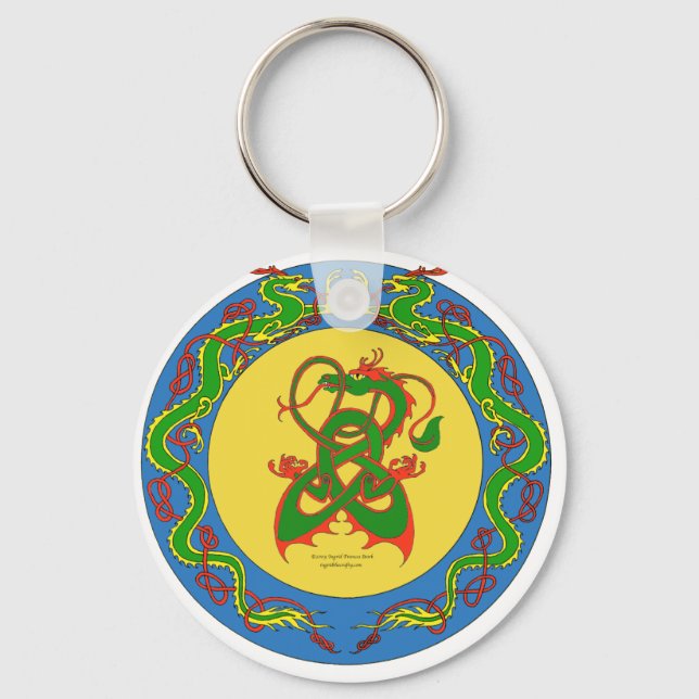 Porte-clés anneau de dragon zen (Recto)