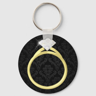 Porte-clés Anneau diamant solitaire