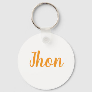 Porte-clés anneau métallique avec nom jhon