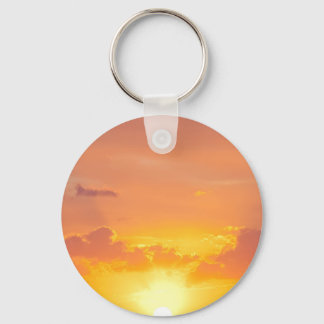 Porte-clés anneau métallique coucher de soleil et