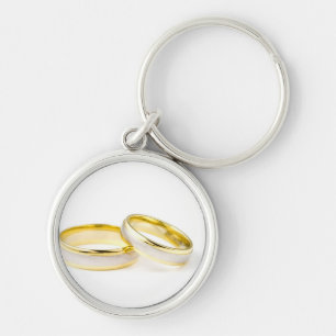 Porte-clés Anneaux de mariage d'amour de marié de jeune