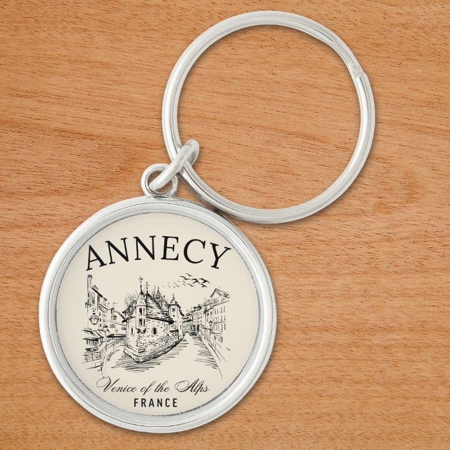 Porte-clés Annecy Canals Art – Retro French Alps  (Créateur téléchargé)