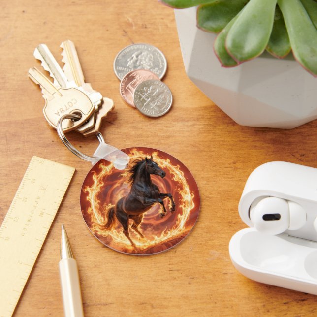 Porte-clés Année chinoise du Cheval de Feu (Bureau)