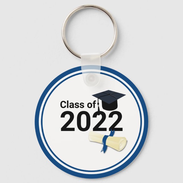 Porte-clés Année de diplôme classe élégante de 2022 (Recto)