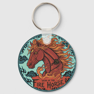 Porte-clés Année du Cheval de Feu