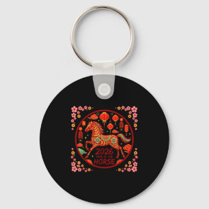 Porte-clés Année du cheval de feu 2026 zodiaque chinois 1966