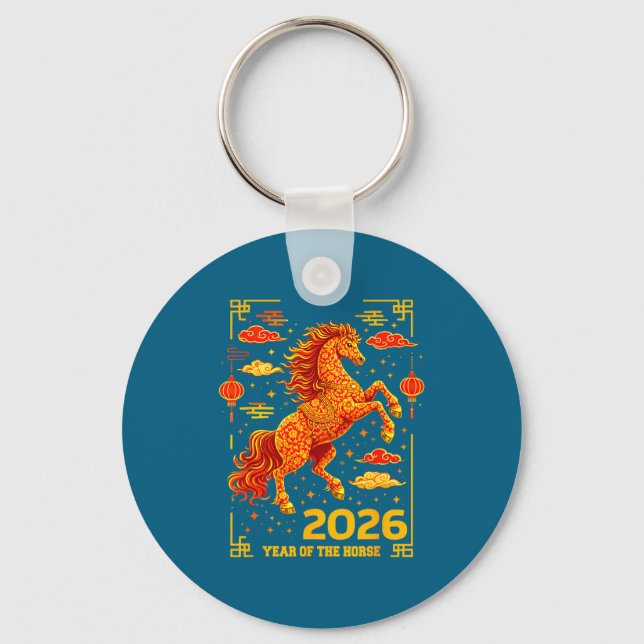 Porte-clés Année du cheval lunaire chinois (Recto)