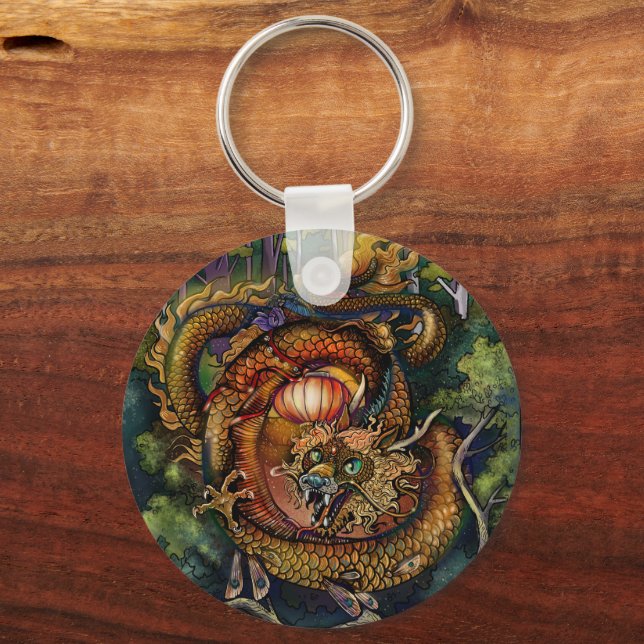 Porte-clés Année du Dragon de Bois 2024 (Recto)