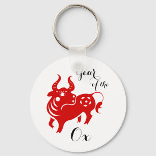 Porte-clés Année du magnet chinois d'horoscope de boeuf