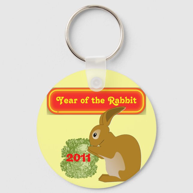 Porte-clés année du porte - clé de lapin (Recto)