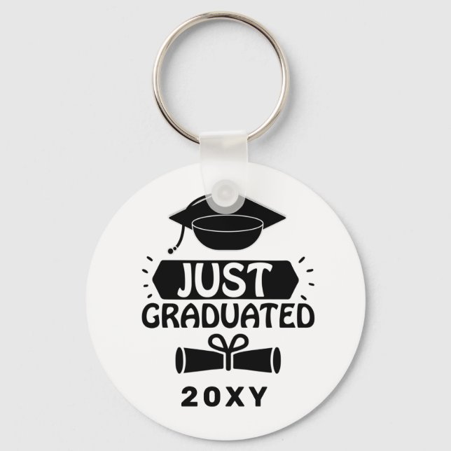 Porte-clés Année personnalisée juste diplômée (Recto)
