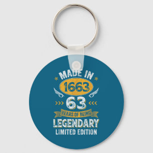 Porte-clés Années Femmes Vintage 1963 63 Ancien Anniversaire