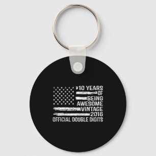 Porte-clés anniversaire 10 ans double chiffres 10ème annivers