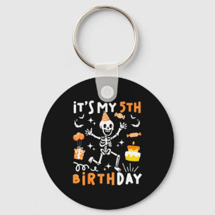 Porte-clés anniversaire 5 ans enfants drôle squelette 5ème an
