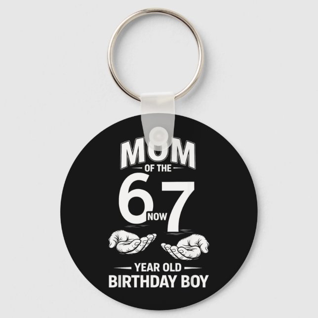 Porte-clés Anniversaire 7 Ans J'avais 6 Ans Maintenant J'ai 7 (Recto)