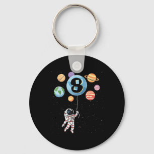 Porte-clés Anniversaire 8e astronaute 8 ans Planètes spatiale