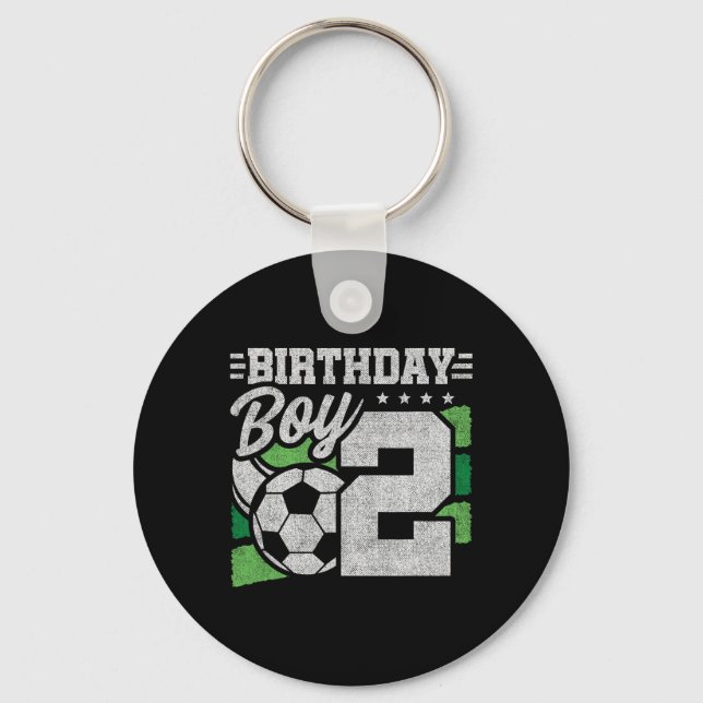 Porte-clés Anniversaire de 2 ans de football - Anniversaire d (Recto)
