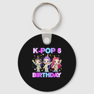 Porte-clés Anniversaire de 6 ans k pop enfants fille de 6 ans