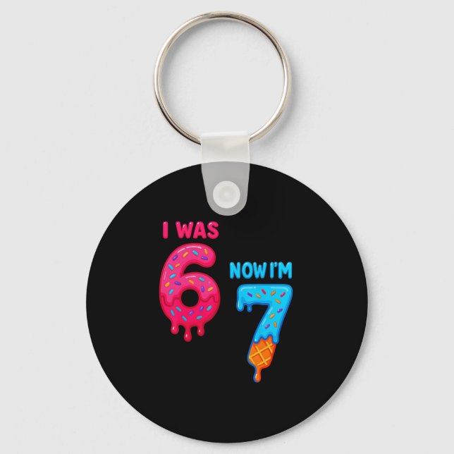 Porte-clés Anniversaire de 7 Ans J'avais 6 Ans Maintenant J'a (Recto)