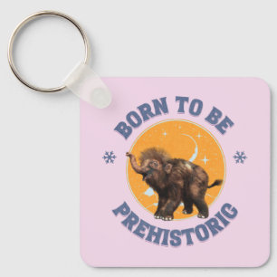 Porte-clés Anniversaire de bébé mammouth préhistorique drôle