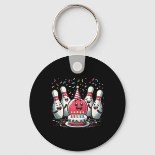 Porte-clés Anniversaire de bowling et fête d'anniversaire pou