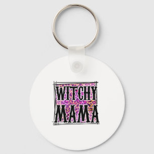 Porte-clés Anniversaire de Halloween Leopard Witchy Mama