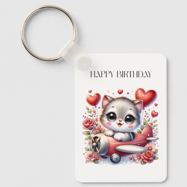Porte-clés Anniversaire de Kitten Pilot (Recto)