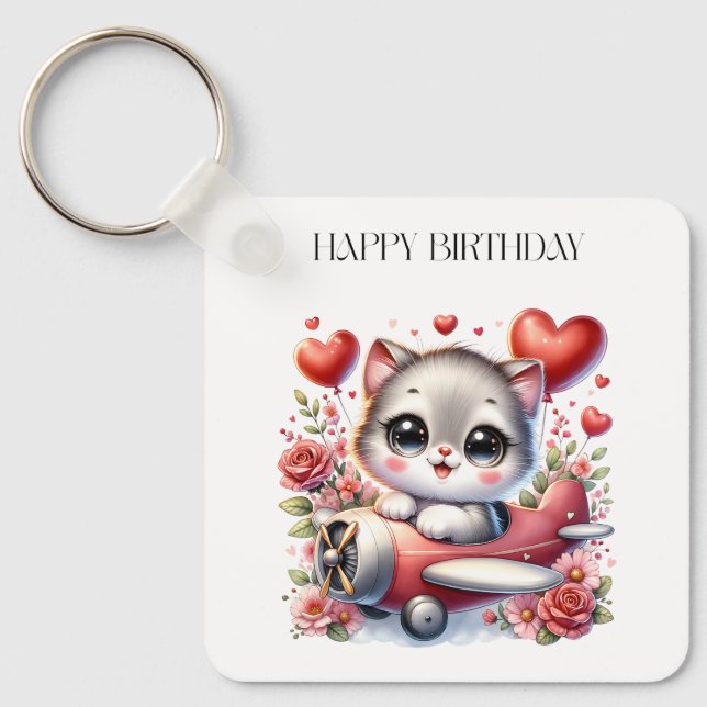 Porte-clés Anniversaire de Kitten Pilot (Recto)