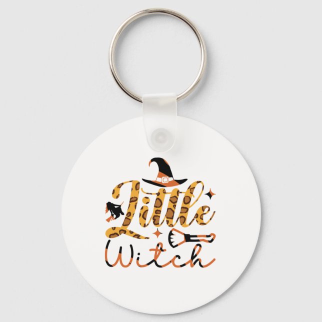 Porte-clés Anniversaire de la petite sorcière d'Halloween (Recto)