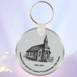 Porte-clés Anniversaire de l'église Souvenir Fête Faveurs