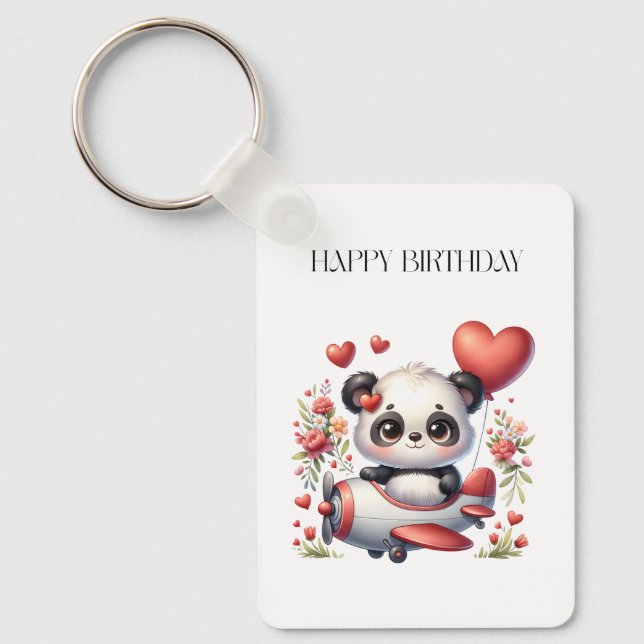 Porte-clés Anniversaire de Panda Pilote (Recto)